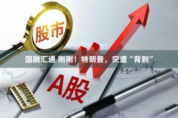 国融汇通 刚刚！特朗普，突遭“背刺”
