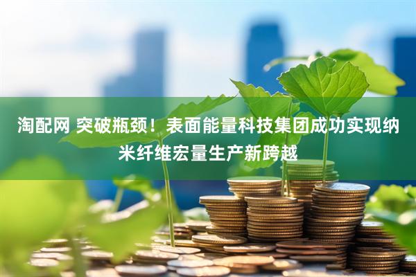 淘配网 突破瓶颈！表面能量科技集团成功实现纳米纤维宏量生产新跨越